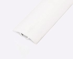 Порог (стык) Русский профиль  разноуровневый ламинированный с дюб, 30*2700 мм, Белый снег